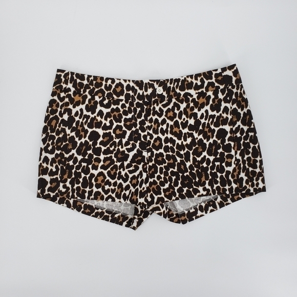 𝅺j. Crew Factory Leopard Printed Women's Shorts, Size 4 - Picture 1 of 6